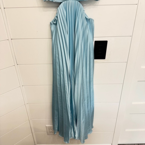 Abercrombie & Fitch Blue Giselle Pleated Cutout Maxi Dress Medium 36232 - Picture 9 of 15